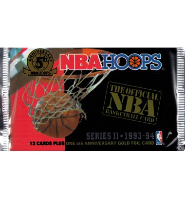 NBA HOOPS 1993-1994 SERIES 2 KAARDIPAKK (5th Anniversary)